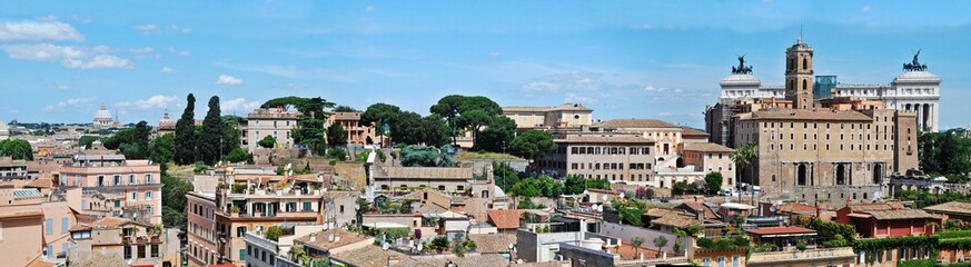 Fototapeta na wymiar Ancient Rome city aerial view from Palatino hill