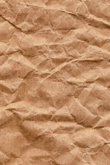 Brown Kraft Paper Bag Crushed Crumpled Smeared Grunge Texture