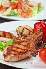 meat with vegetable