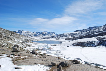 Lac de Nino sous la neige