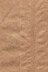 Fototapeta na wymiar Brown Recycle Kraft Paper Bag Crumpled Grunge Texture - Detail