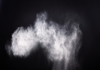 Freeze motion of white dust explosion