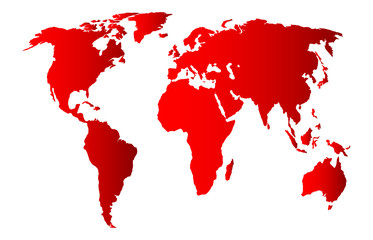 red world map