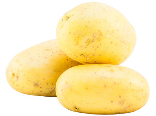 Three potatoes isolate