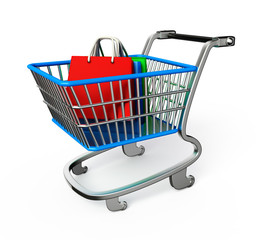 Shopping trolley illustration