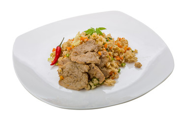 Fototapeta premium Fried rice with pork