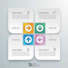 Infographics Vector Background 4-Step Process