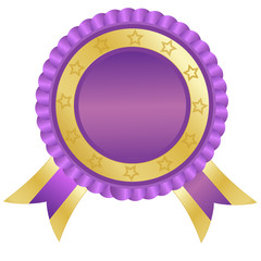 Purple tag, badge, label