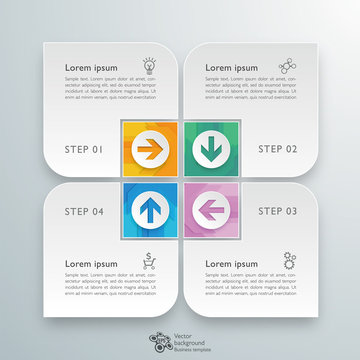 Infographics Vector Background 4-Step Process
