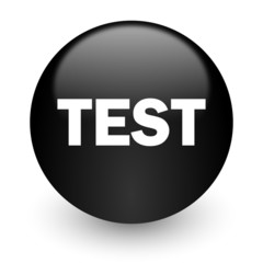 test black glossy internet icon