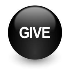 give black glossy internet icon