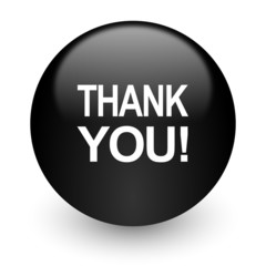 thank you black glossy internet icon