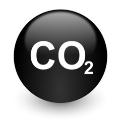 carbon dioxide black glossy internet icon