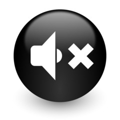 Fototapeta premium speaker volume black glossy internet icon