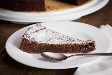 Fototapeta na wymiar Homemade chocolate blackout cake