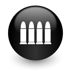 ammunition black glossy internet icon