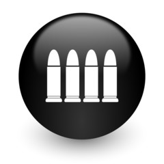 ammunition black glossy internet icon