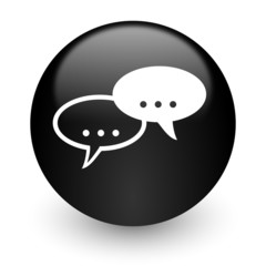 Obraz premium forum black glossy internet icon