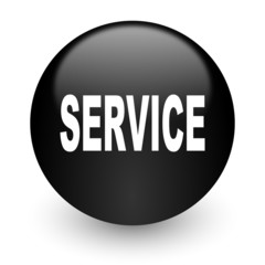 service black glossy internet icon
