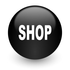 shop black glossy internet icon