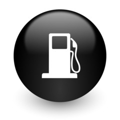 petrol black glossy internet icon