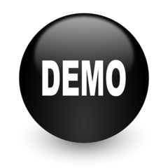 demo black glossy internet icon