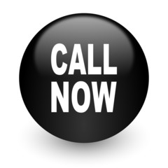 call now black glossy internet icon
