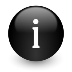 information black glossy internet icon