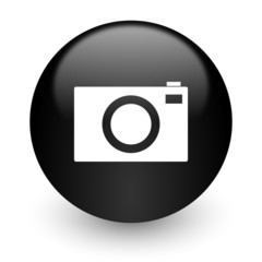 camera black glossy internet icon