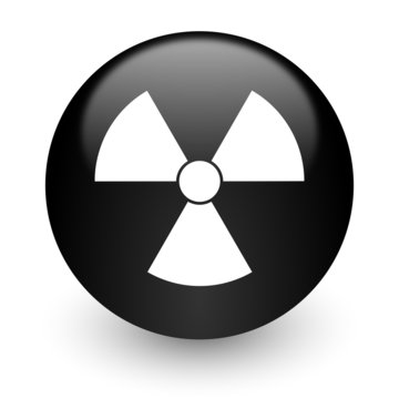 radiation black glossy internet icon
