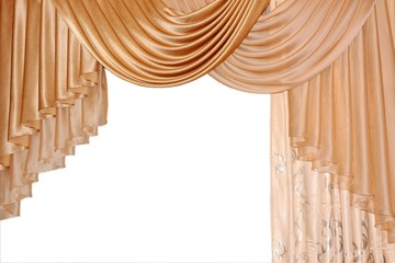 Open lambrequin (portiere, curtain) golden color
