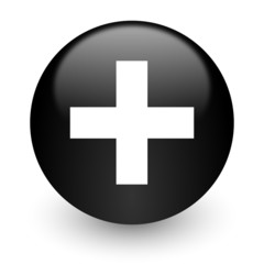 Fototapeta premium plus black glossy internet icon