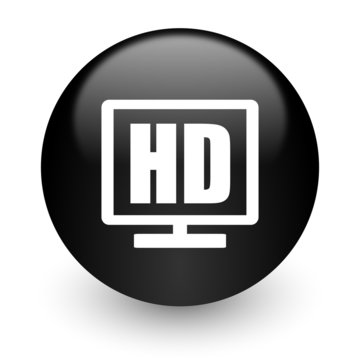 hd display black glossy internet icon