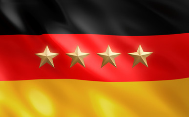 4 Sterne vor Deutschlandfahne