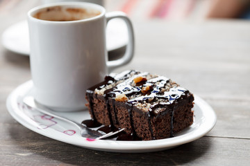 coffee with brownie