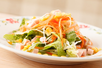 vegetable salad with croutons