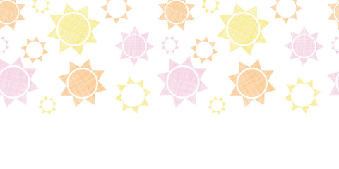Abstract textile colroful suns geometric horizontal seamless