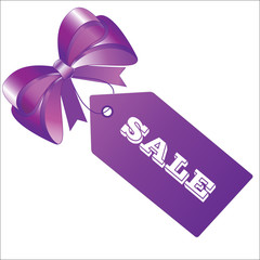 Purple sale label, tag