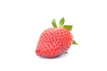 Fresh strawberry on white background