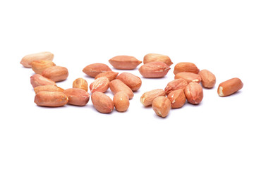 Nuts on white background