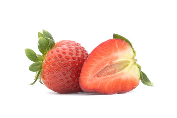 Fresh strawberry isolated on white background