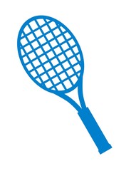Raquette de tennis bleu