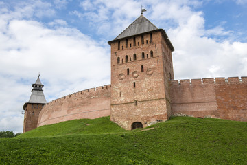 Fototapeta na wymiar Novgorod Kremlin in Veliky Novgorod, Russia