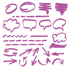 Highlighter elements vetor illustration