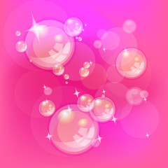 Background, Shiny bubbles.