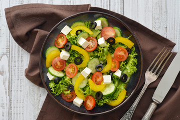 Fresh vegetable salad