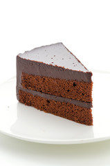Cake chocolate isolated on white background