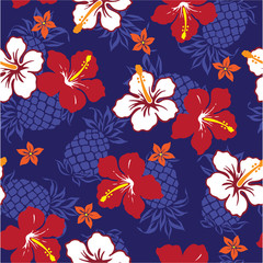 ハイビスカスとパイナップル