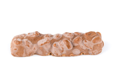 Chocolate bar isolated white background