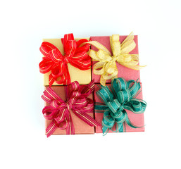 Gift box isolated white background
